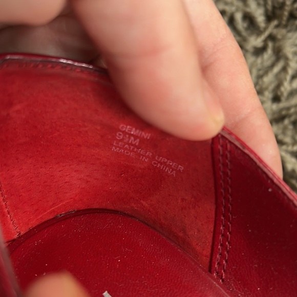 MICHAEL red high heels with bow - Picture 3 of 4